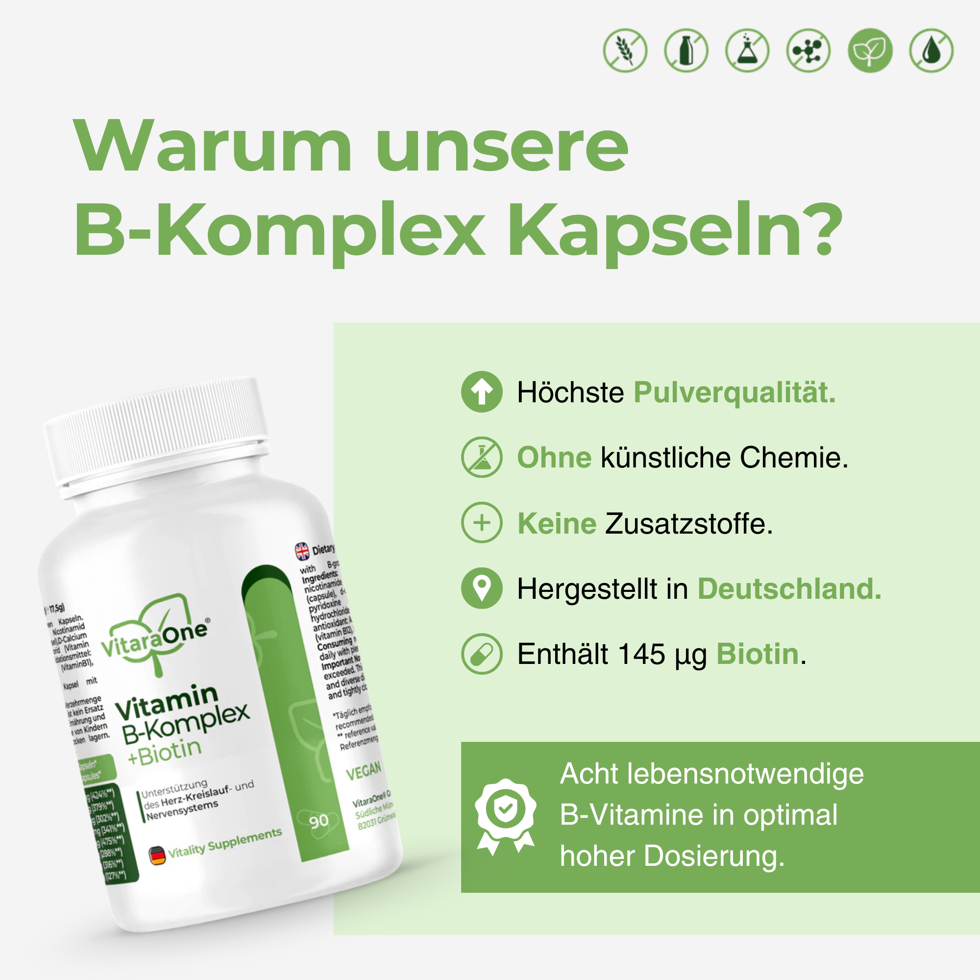 Vitamin B-Komplex Forte + Biotin Kapseln