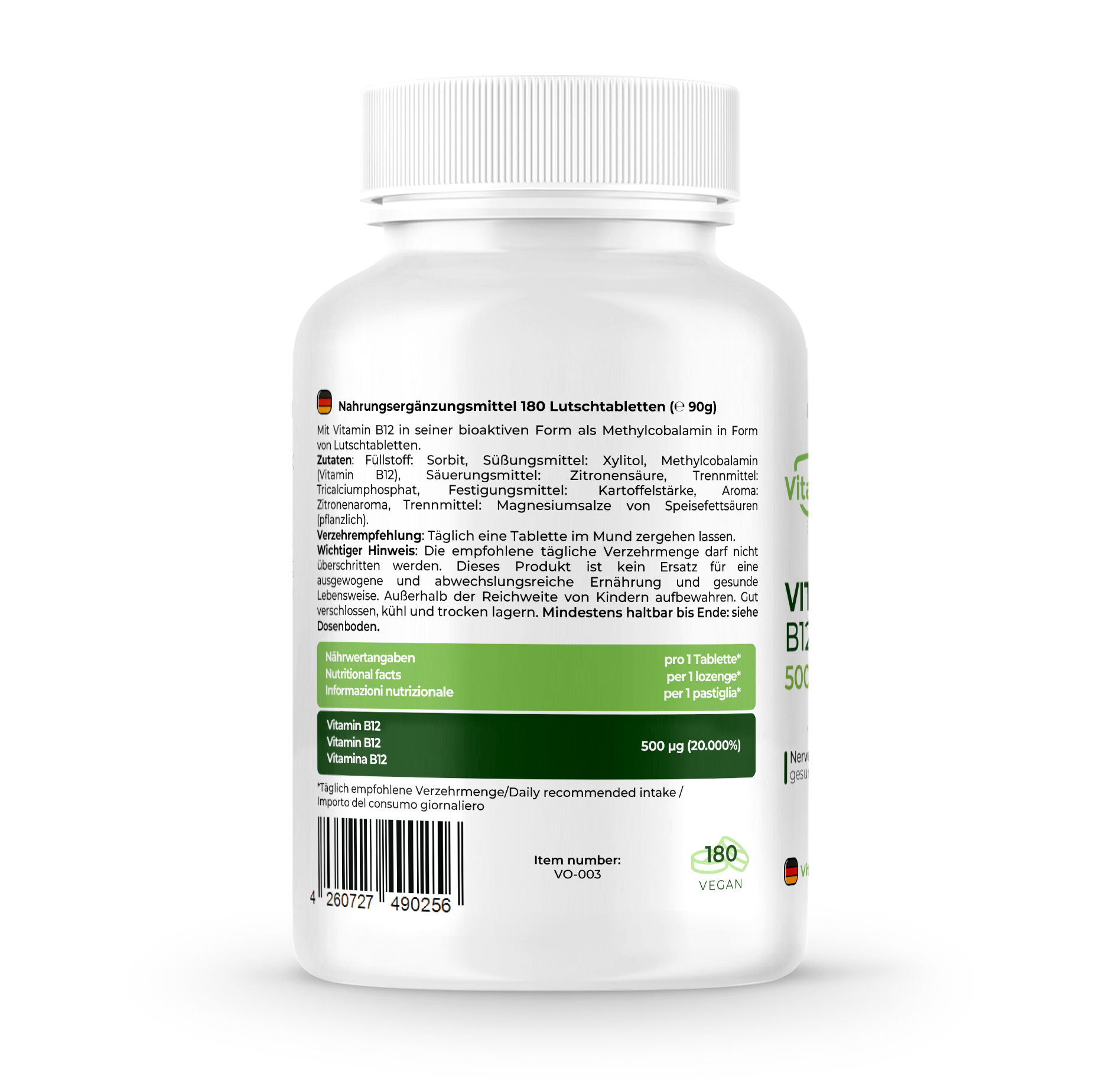 Vitamin B12 Inhaltsangaben