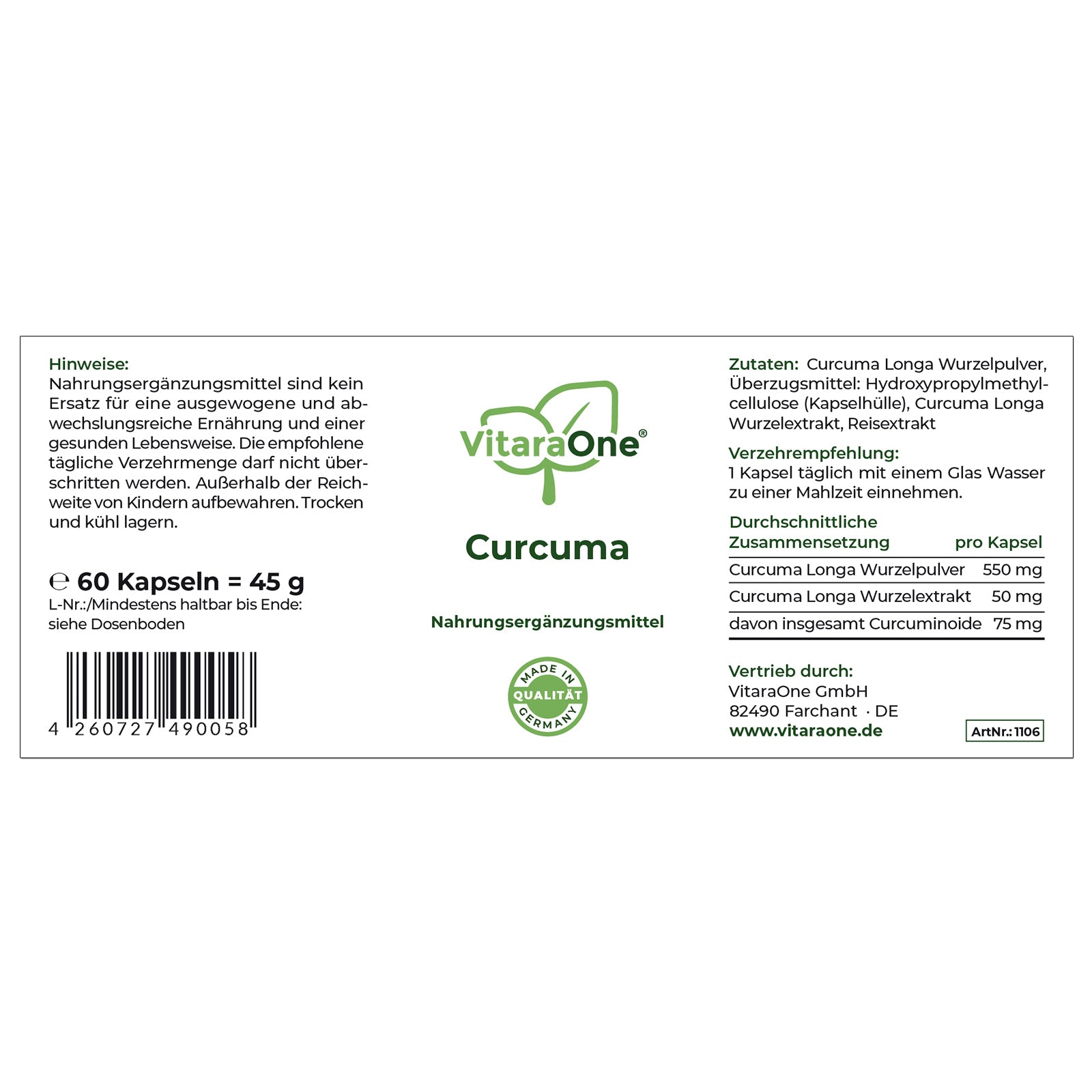 Curcuma - VitaraOne GmbH