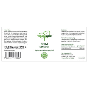 
                  
                    MSM Schwefel - VitaraOne GmbH
                  
                